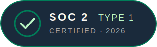 SOC 2 Type 1 badge
