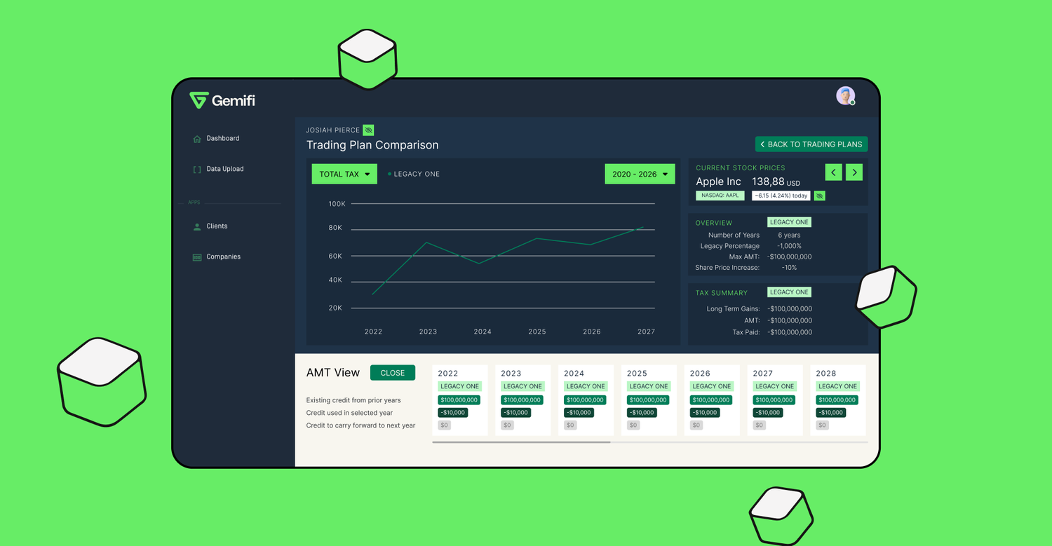Gemifi tracking and update screen